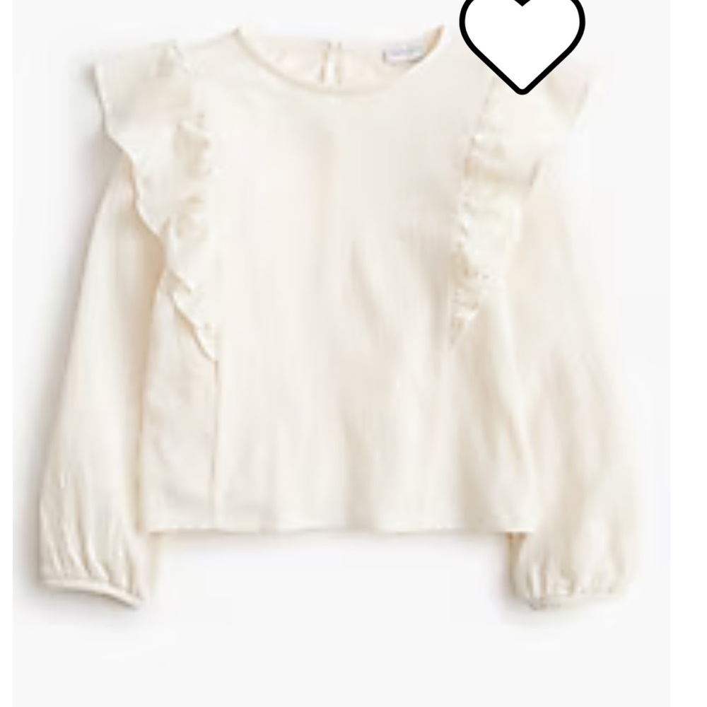 Crewcuts Ivory Ruffle Blouse